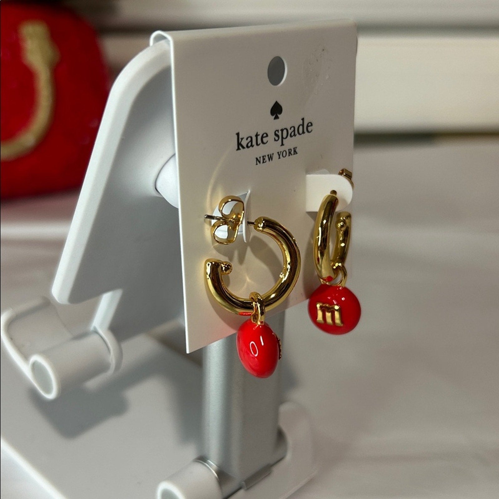 Kate Spade M&M red Earrings