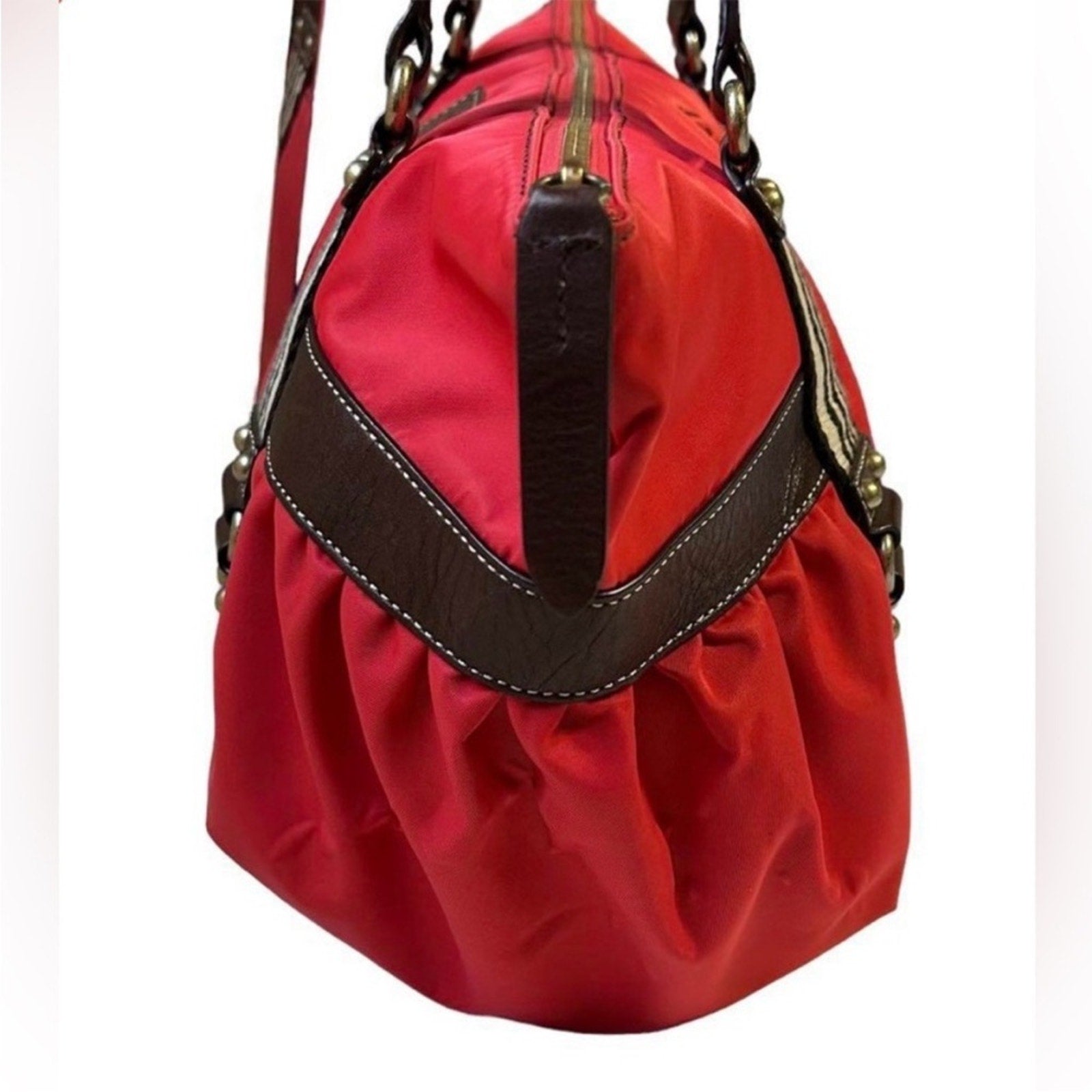 EUC- Burberry Red tote bag blue label