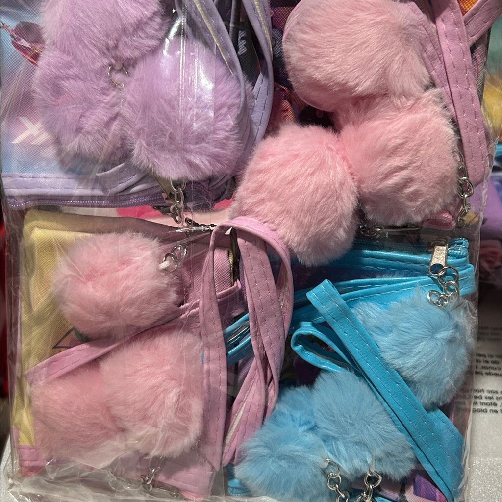 Koop pouches with Pom Poms set of 6