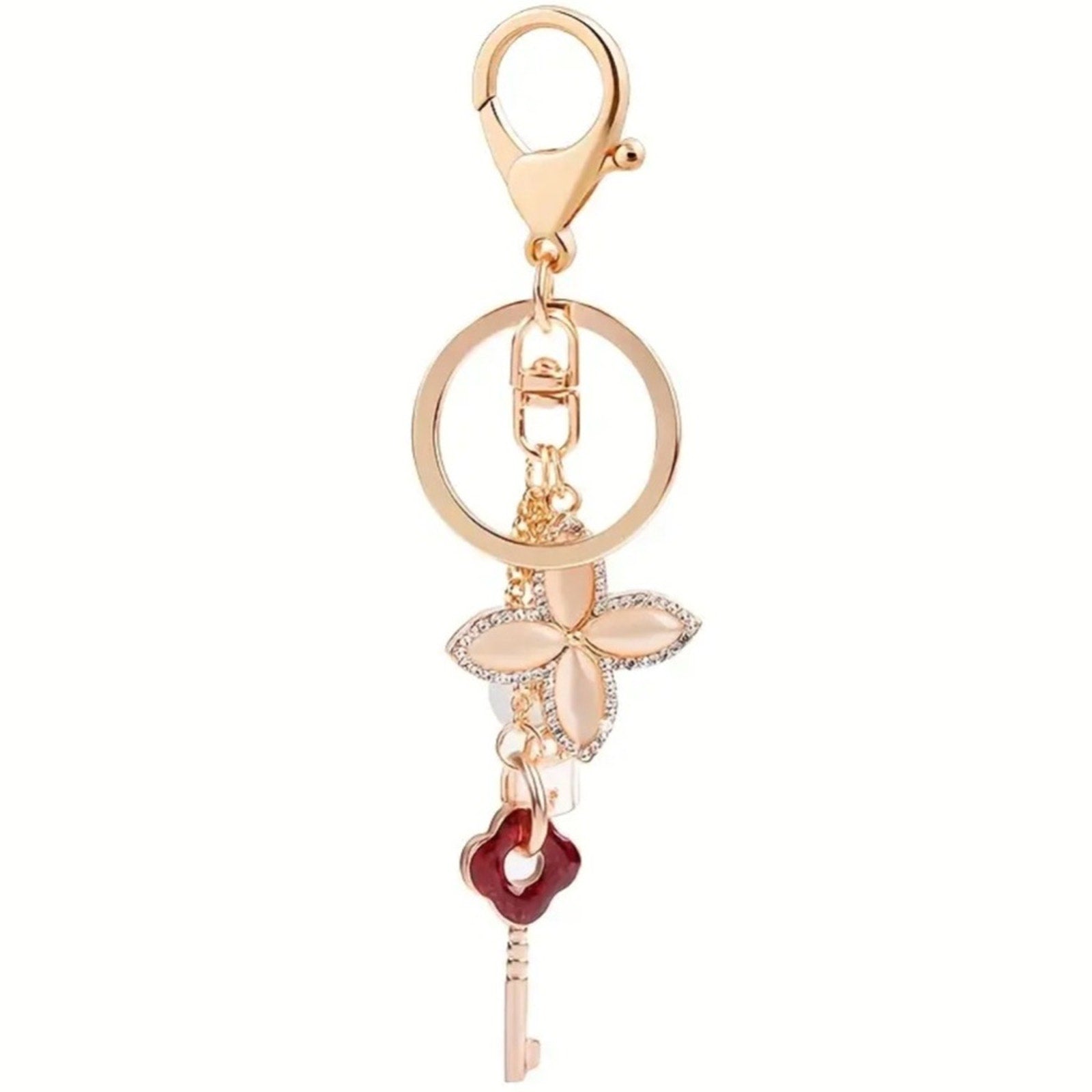 Brand new bag charm clover, key and lock