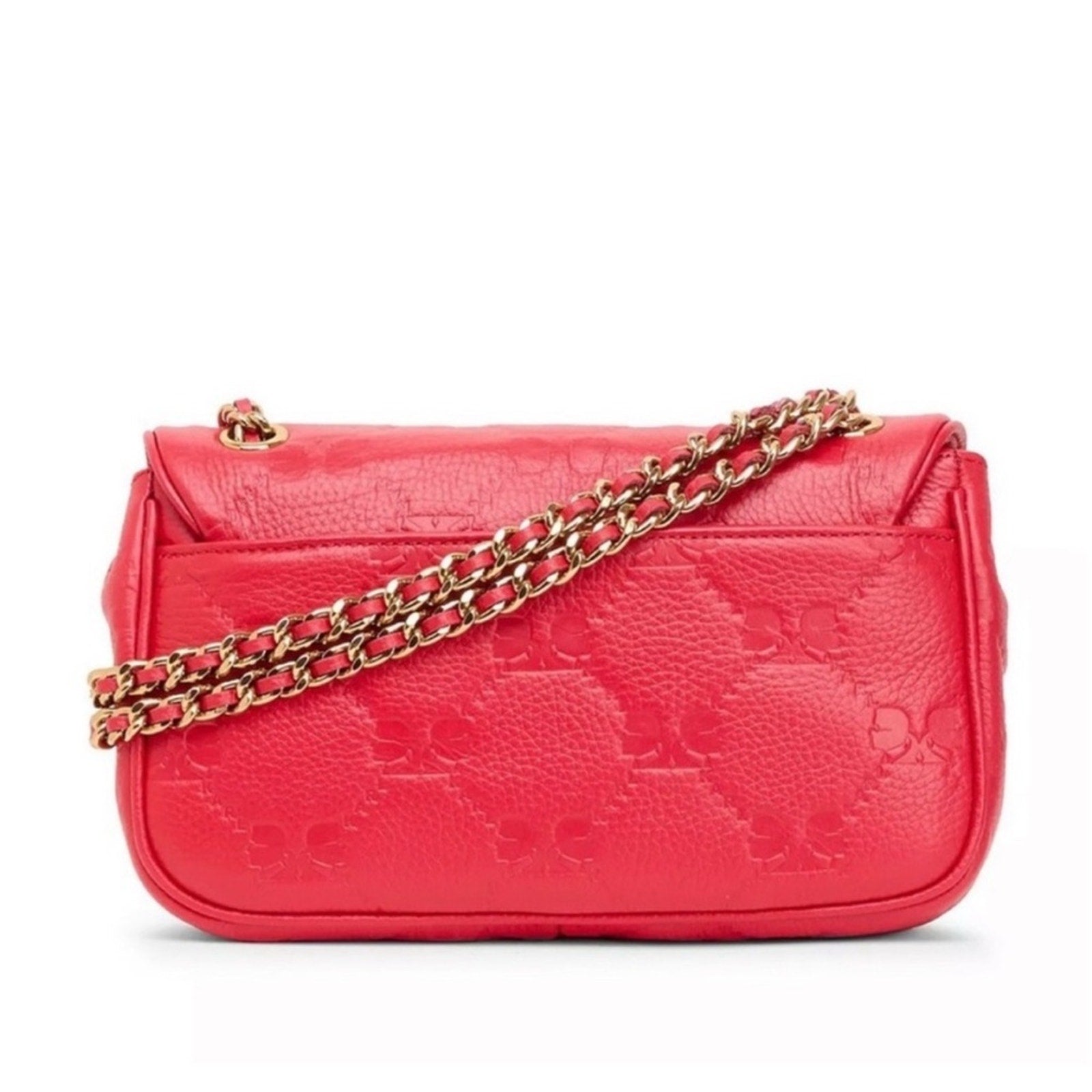 NWT Karl Lagerfeld red Agyness crossbody pebbled leather bag