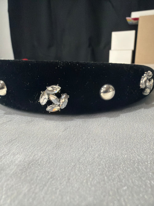 Black velvet cc headband