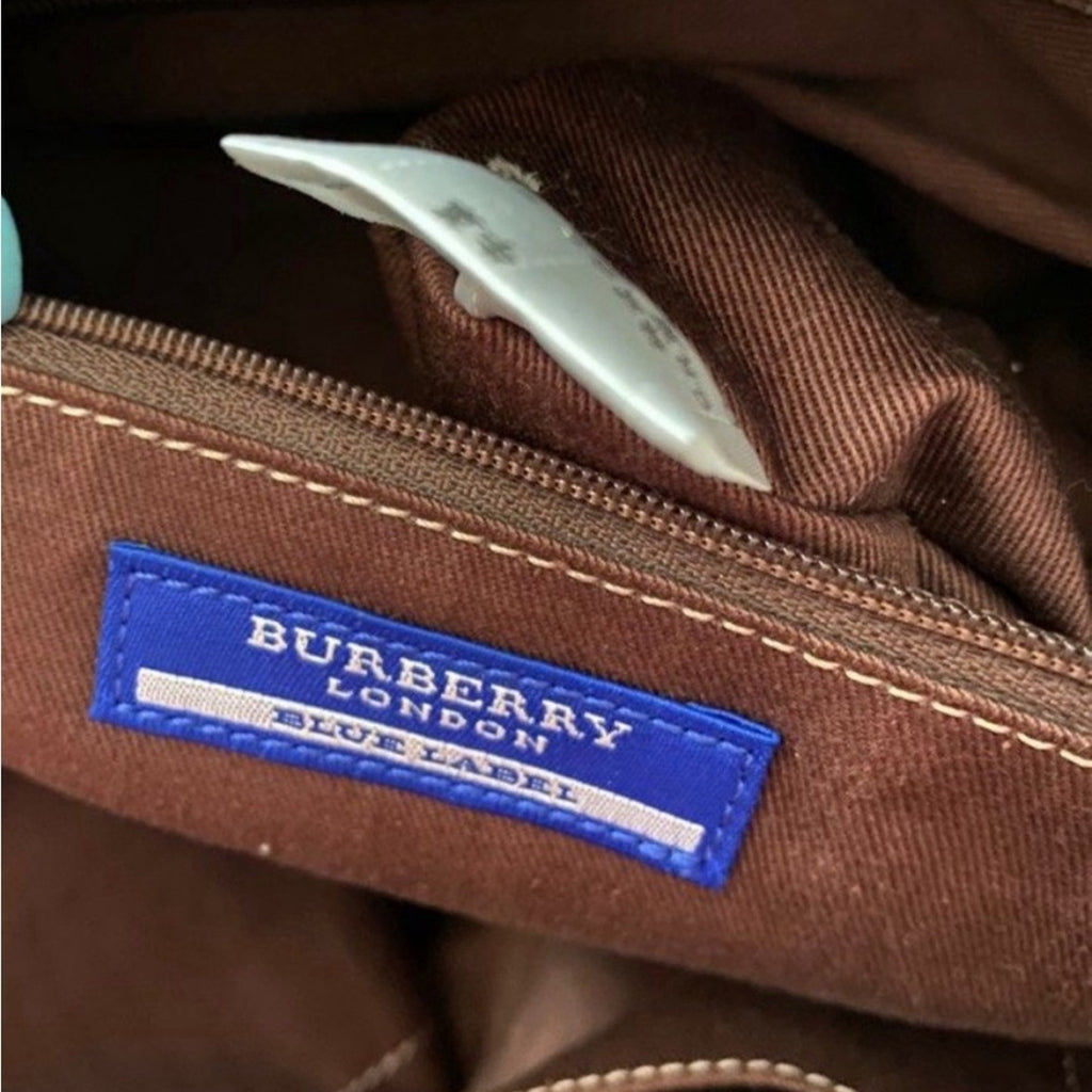EUC- Burberry Red tote bag blue label