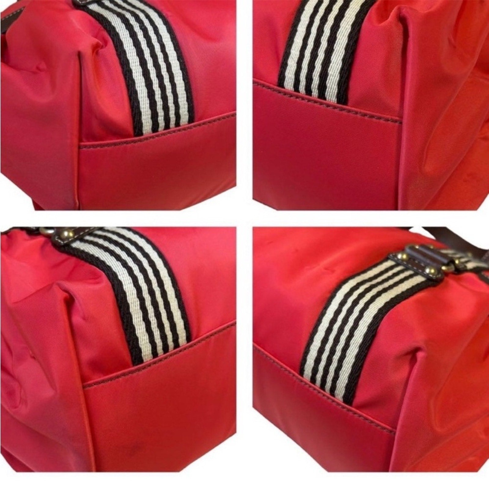 EUC- Burberry Red tote bag blue label