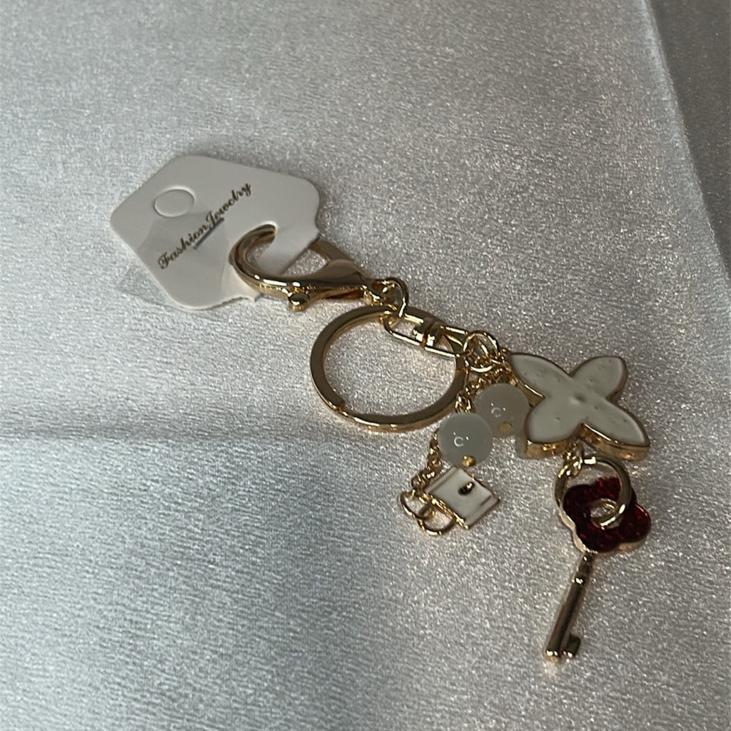 Brand new bag charm clover, key and lock