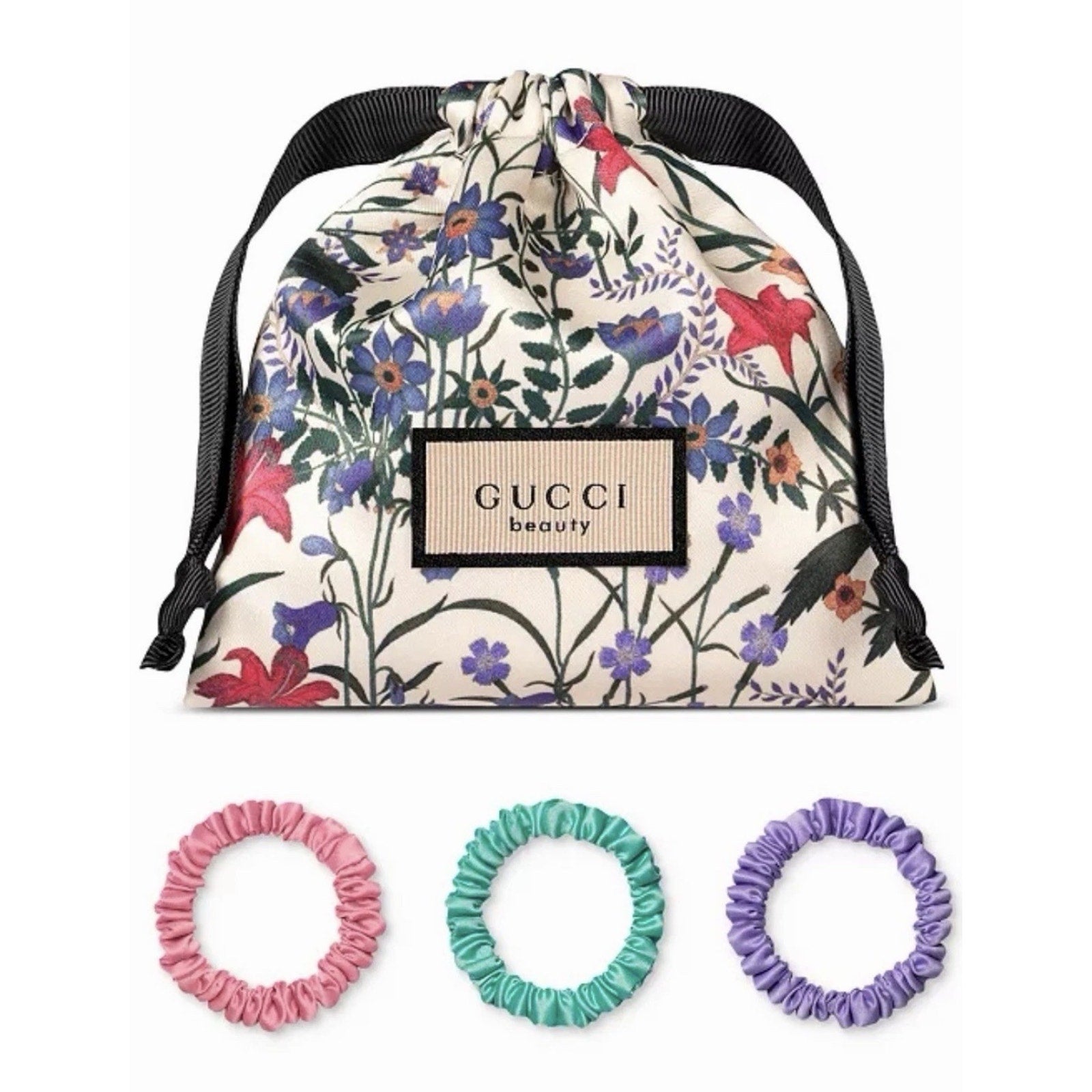 Gucci Beauty Gift Set of 3 Scrunchies with pouch NEW, GWP