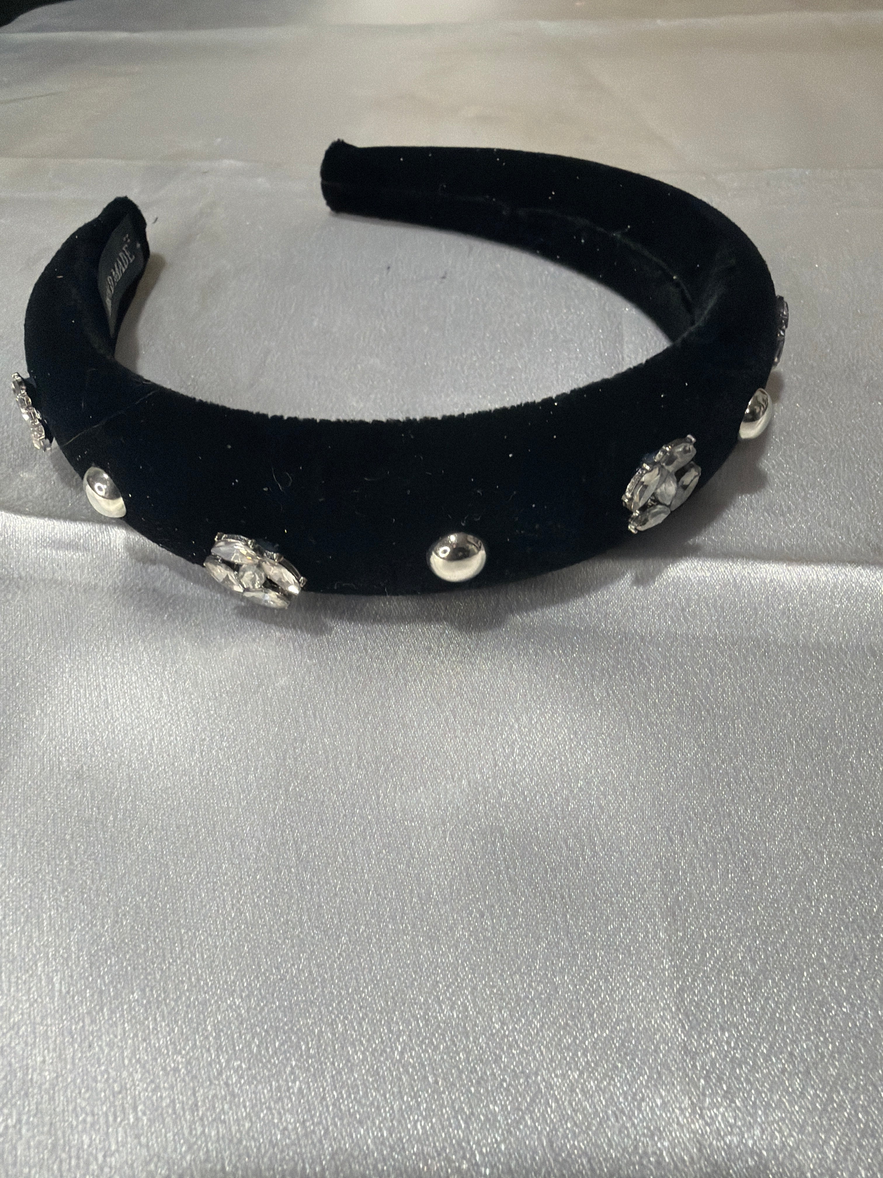 Black velvet cc headband