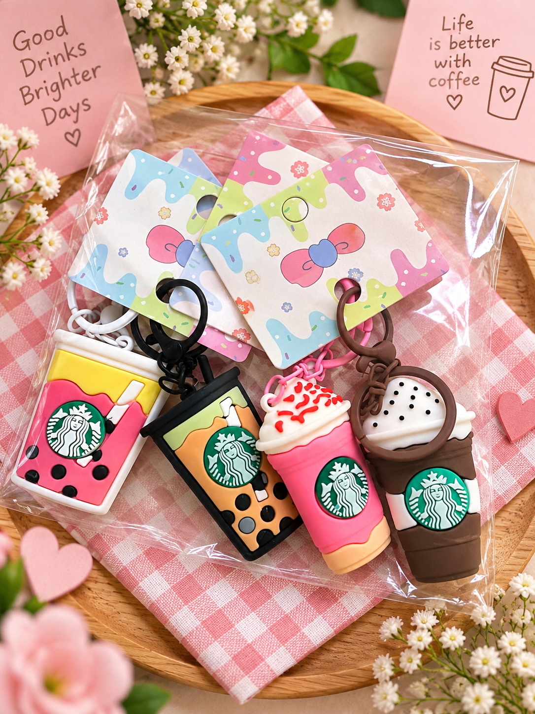 Starbucks/ Coffee keychains bag charms