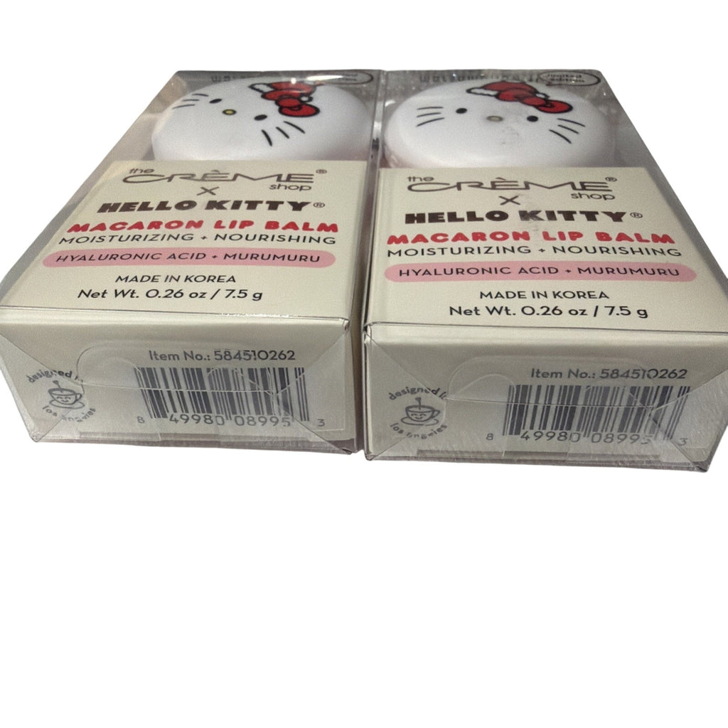 The Creme Shop Hello Kitty Macaron Lip Balm – Moisturizing Lip Care 2 of them