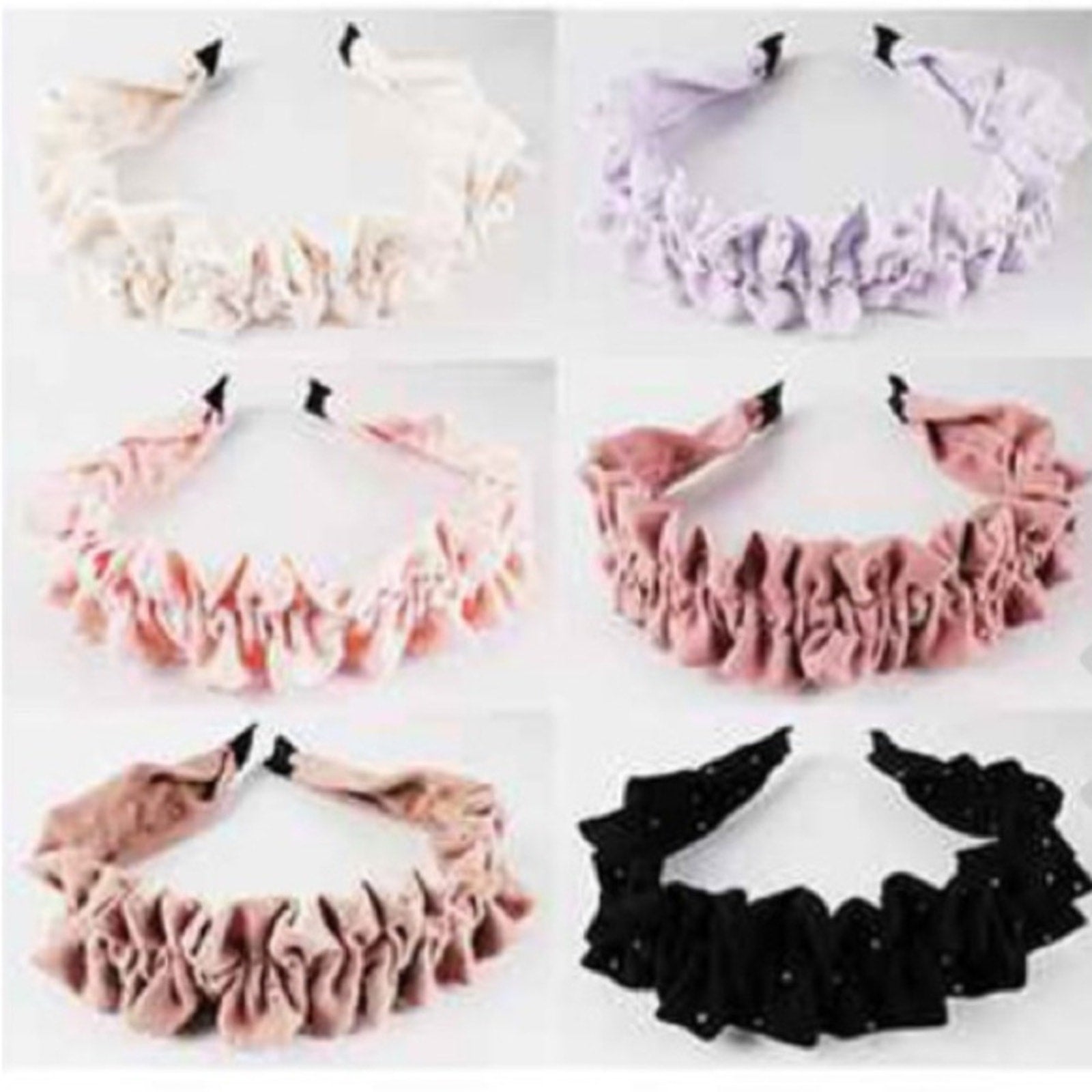 Bundle of 6 headbands ruffle