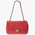 NWT Karl Lagerfeld red Agyness crossbody pebbled leather bag