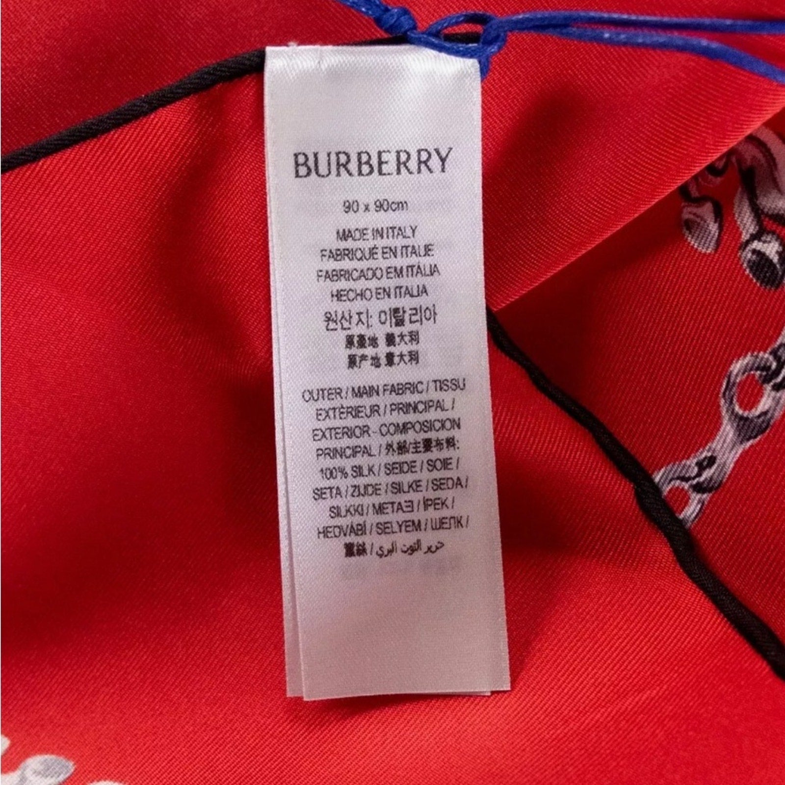 NWT and in package Burberry 100% silk scarf 90 x 90cm