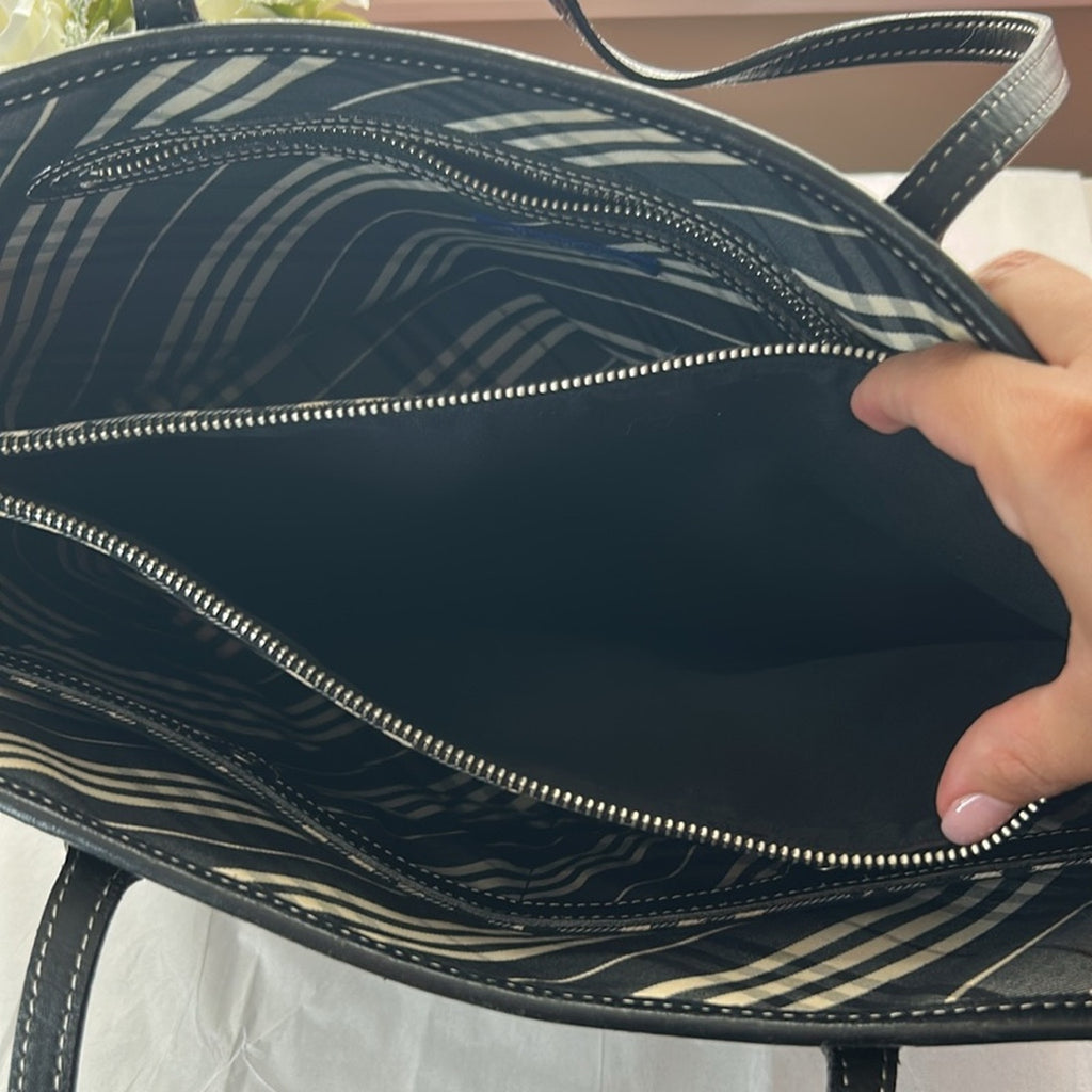Good used Burberry  Blue Label tote black bag