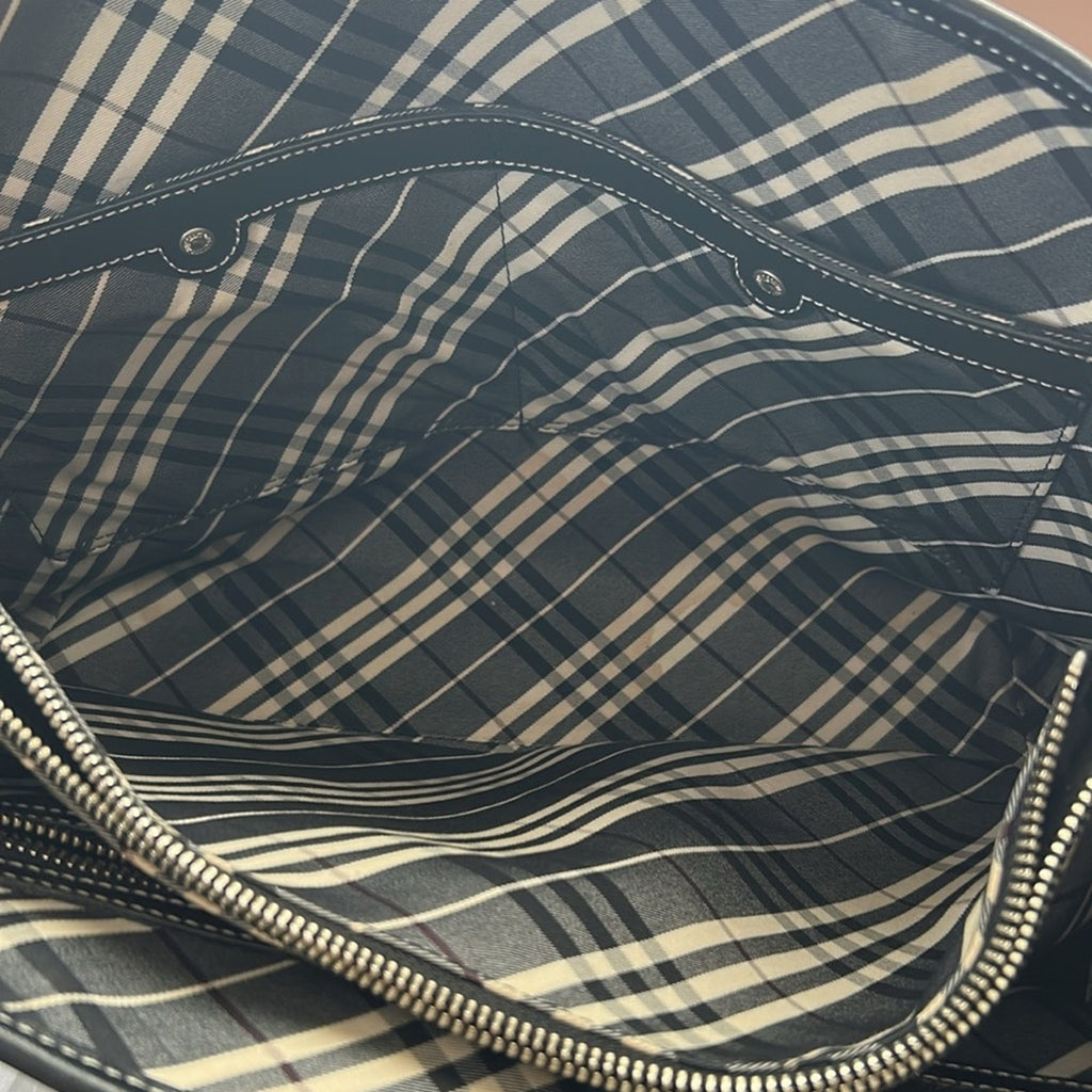 Good used Burberry  Blue Label tote black bag