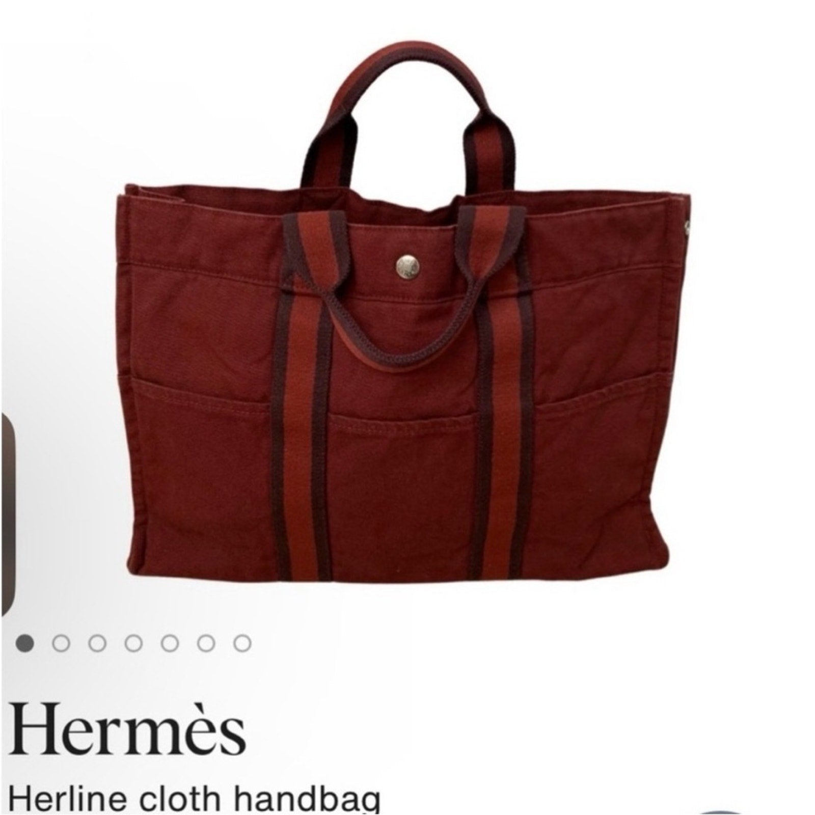 GUC Hermes Canvas Fourre-Tout MM Red
Tote Bag