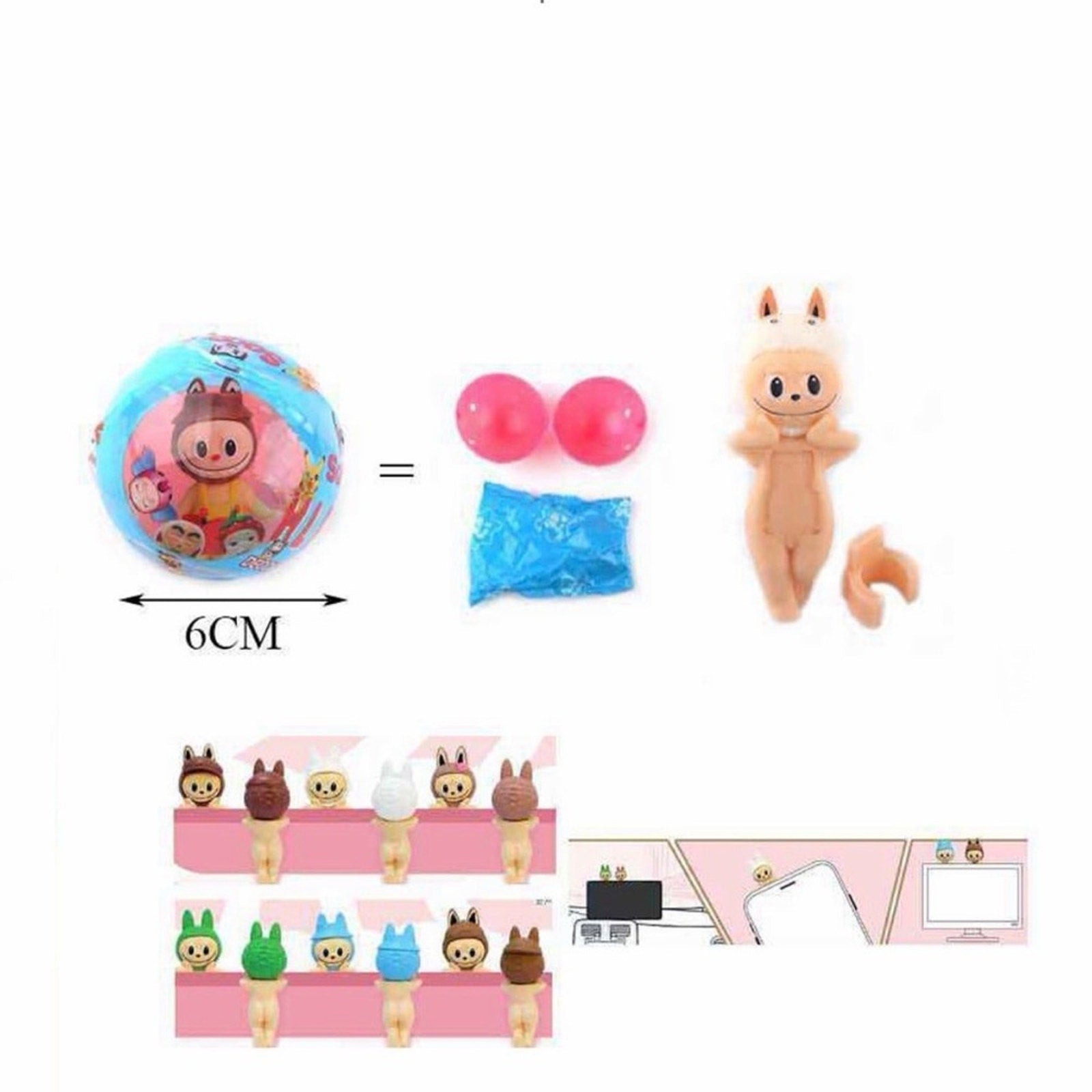 Set of 5 Labubu mystery mini figures